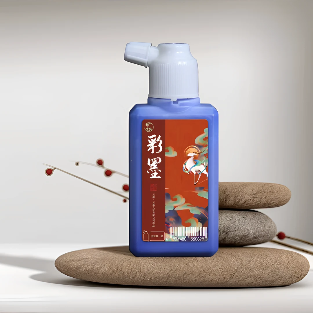 【矿物质彩色墨汁】十二色矿物质彩色墨汁固色好不褪色书法国画作品