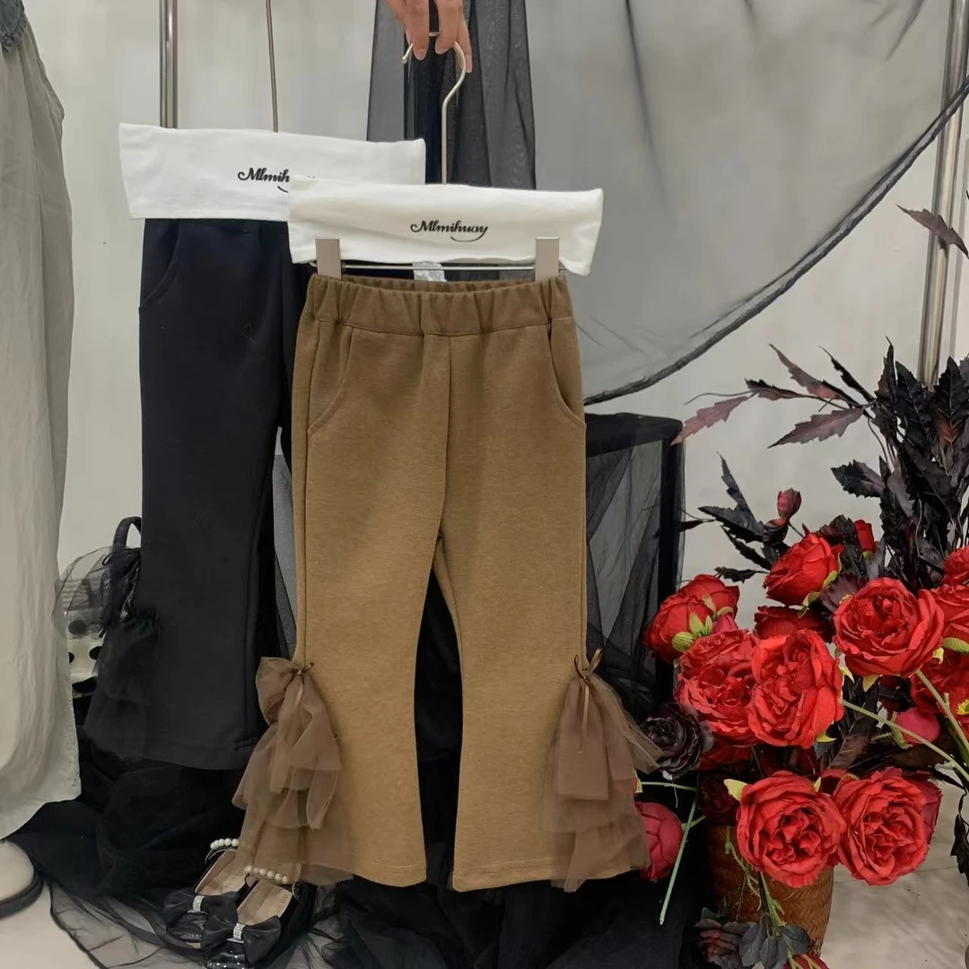 OTHER 秘密花园春款【现货】2025女童秋季设计感微喇裤630077