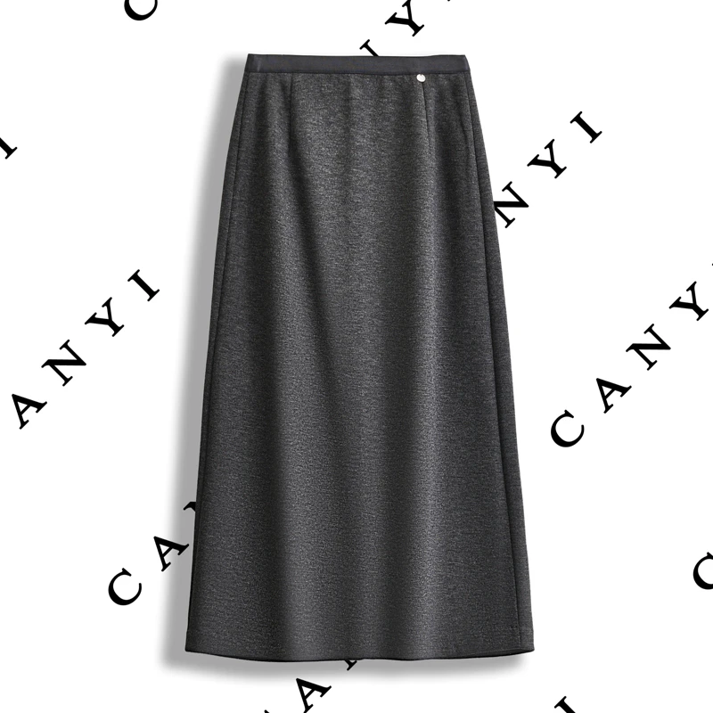 【璨衣】时尚简约优雅风 百搭舒适 松紧腰半裙79057