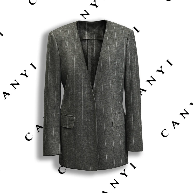 【璨衣】日本进口面料100%亚麻 清新优雅风 西装外套109-A