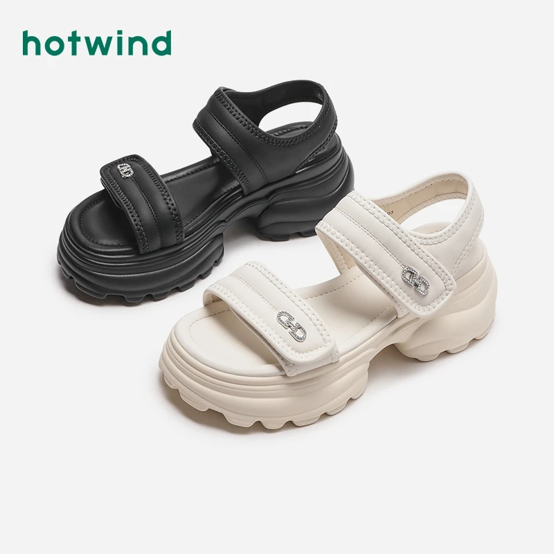 热风2024年夏季新款女士时尚凉鞋H59W4216