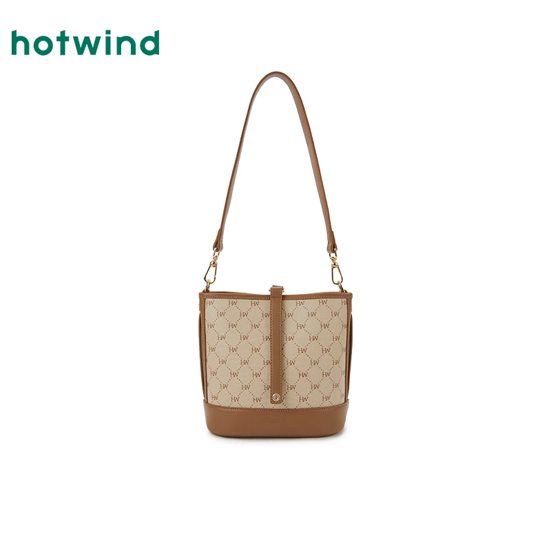 热风2025年春季新款女士桶形单肩斜挎包B53W25102