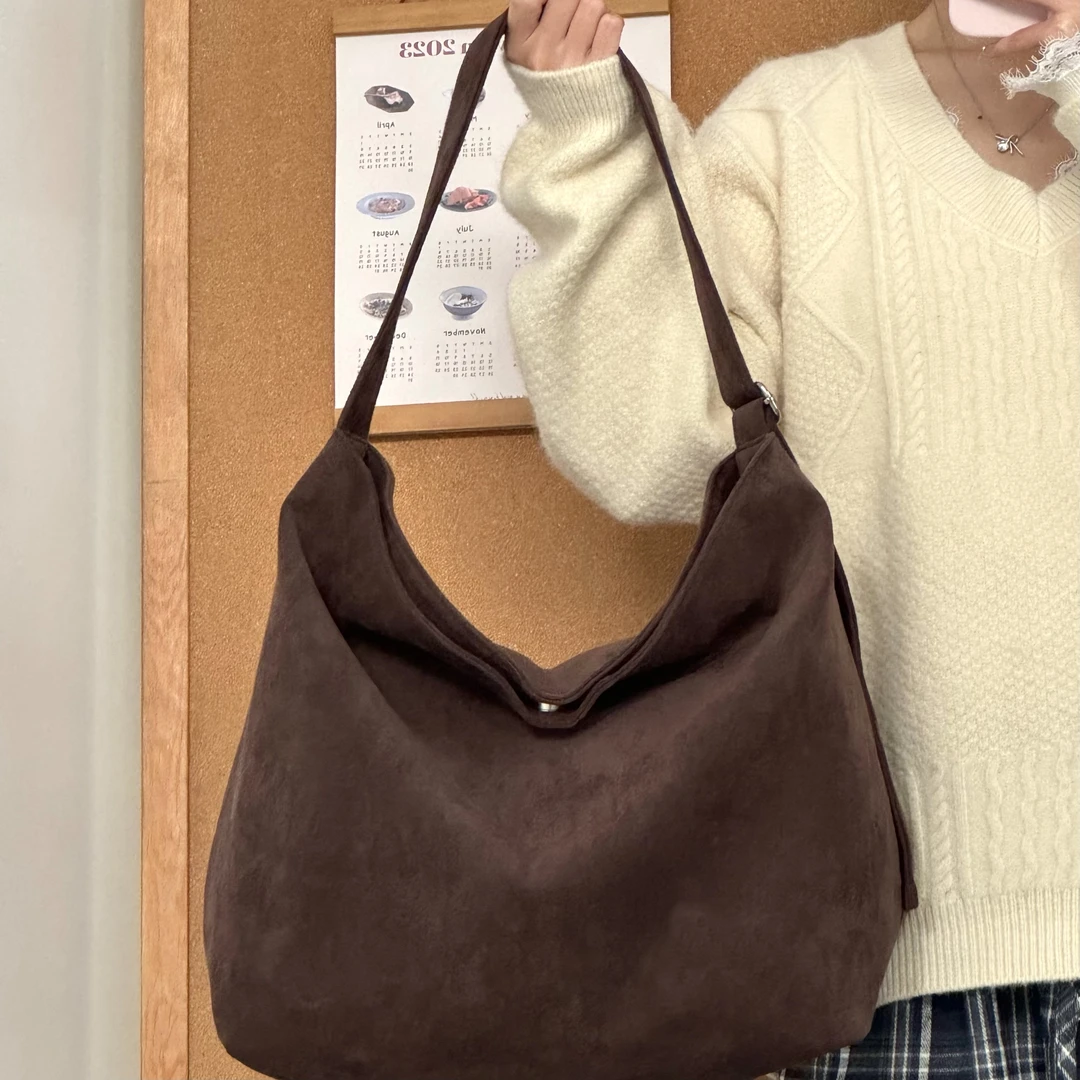 一张同学【长约43cm高35cm宽7cm】时尚百搭手提单肩斜挎包C2977咖