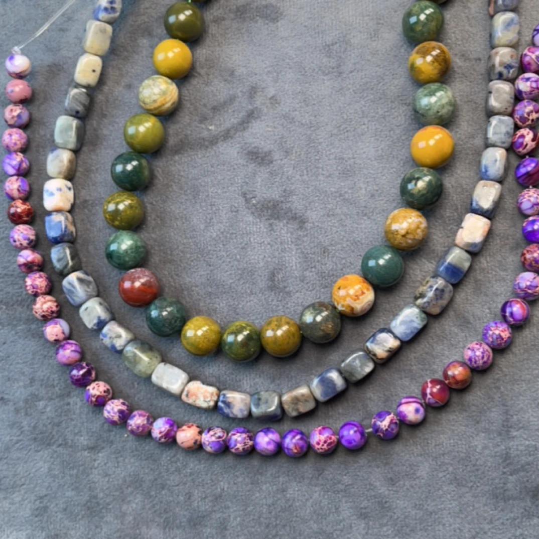 新款大孔DIY手工编织串珠木珠