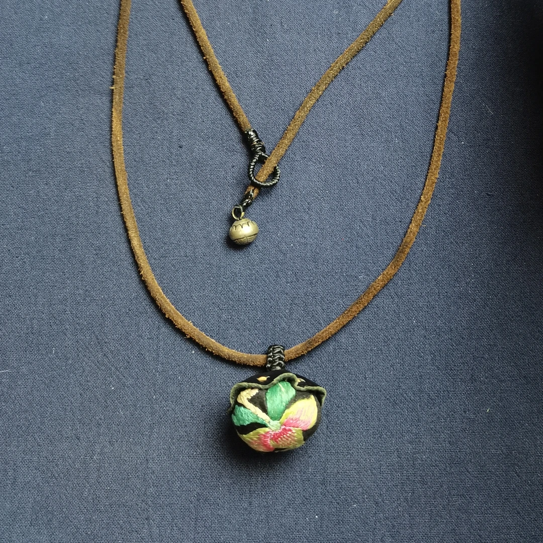 民族手工刺绣民族风民族特色工艺品锁骨项链