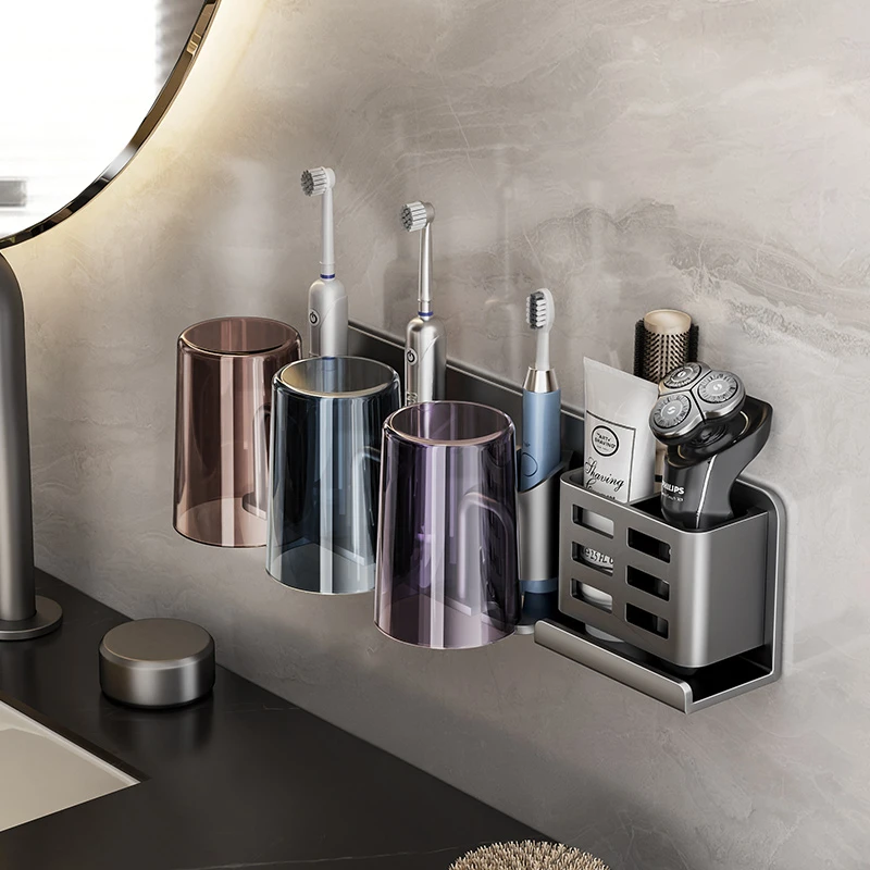家用牙刷免打孔卫生间浴室壁挂式电动牙刷架牙刷架置物架