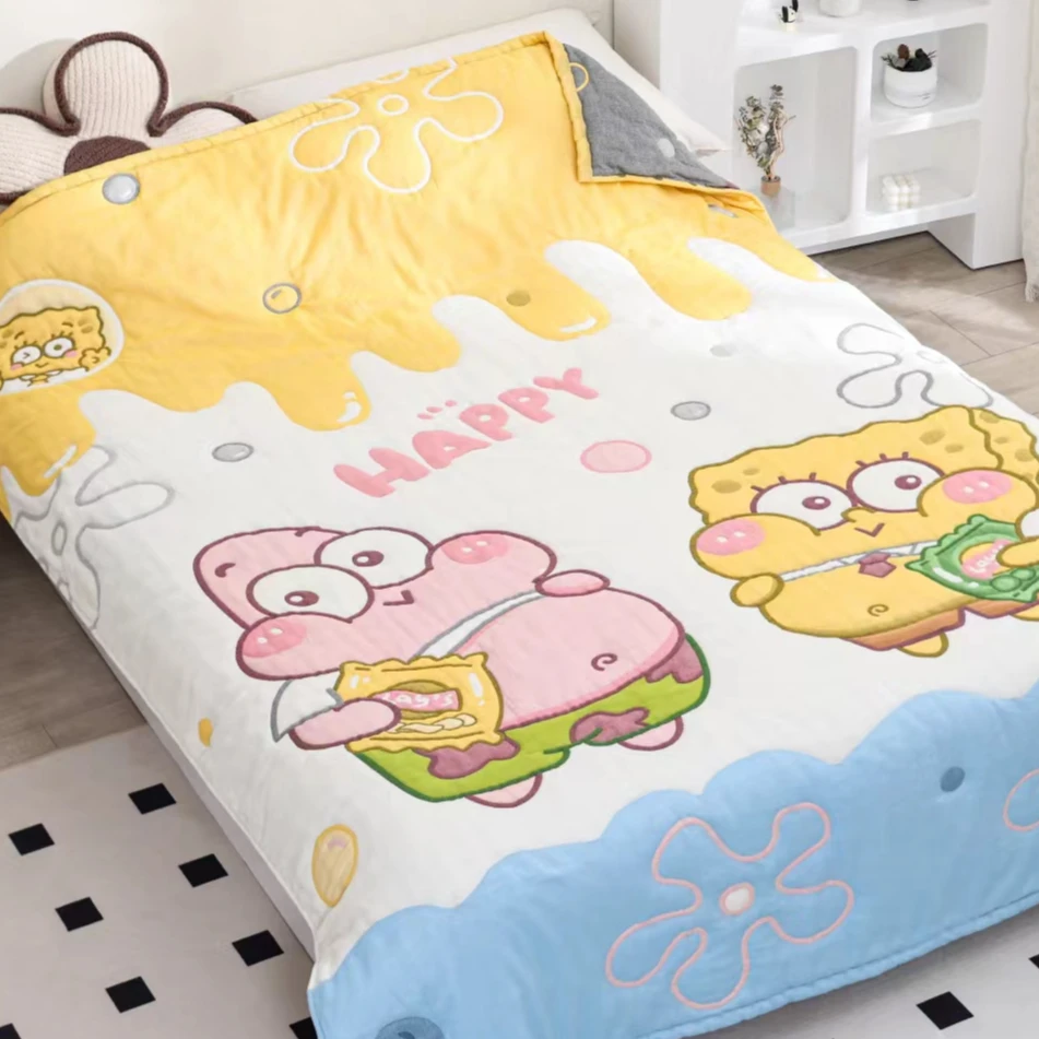 【薯片宝贝】120*150单人透气亲肤可爱成人柔软泡芙被