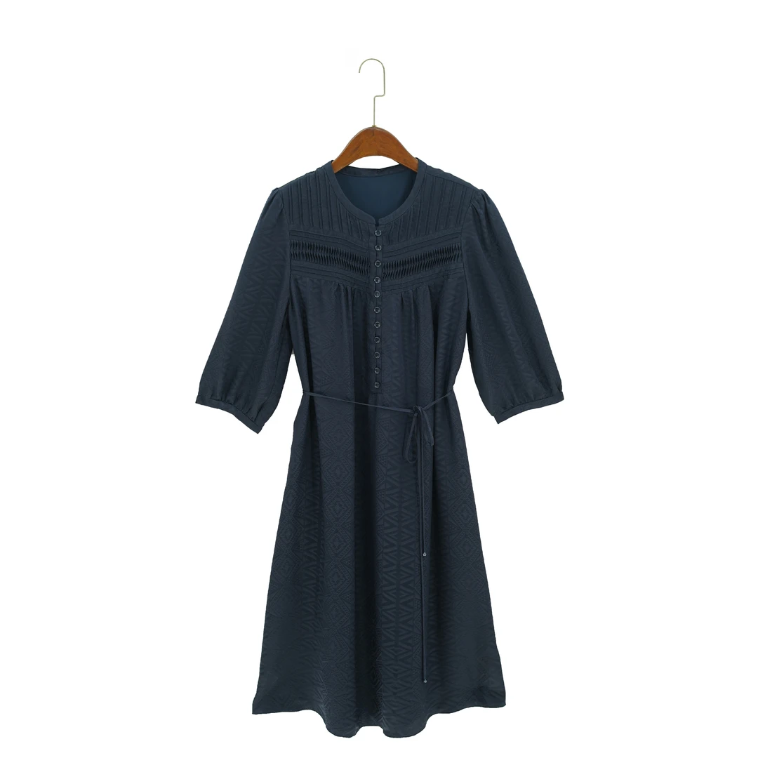 【莫沫专属】重磅重工桑波锻宽松连衣裙697613