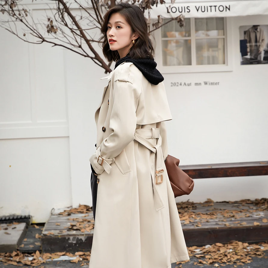 Y.JIANGJING 春秋冬休闲穿搭风衣休闲时尚75333