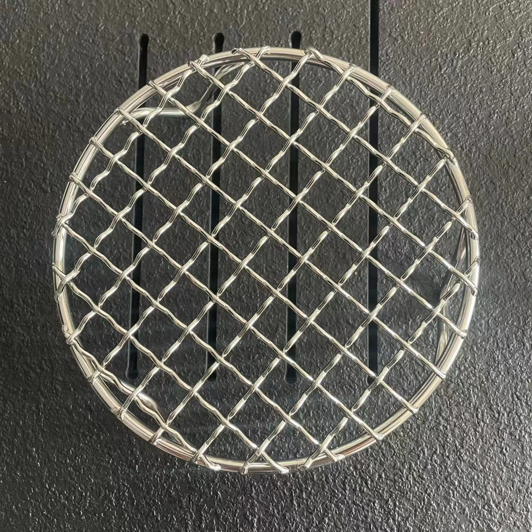 电陶炉专用不锈钢小烤盘 烤网圆形加粗网格过滤韩式家用碳烤炭烤