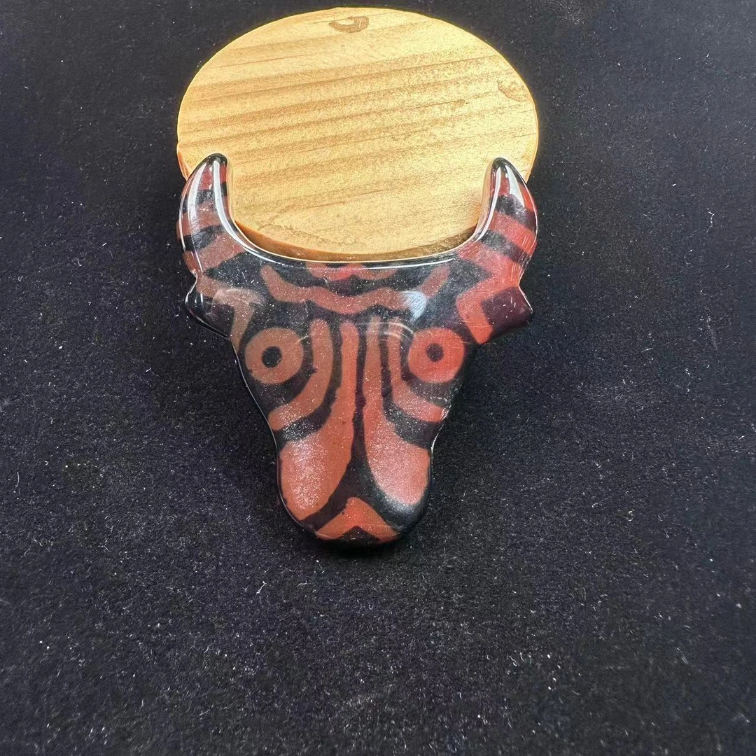 非金属珐琅吊坠 <米多缘>ZC图腾牛头单珠吊坠（多样性发货）