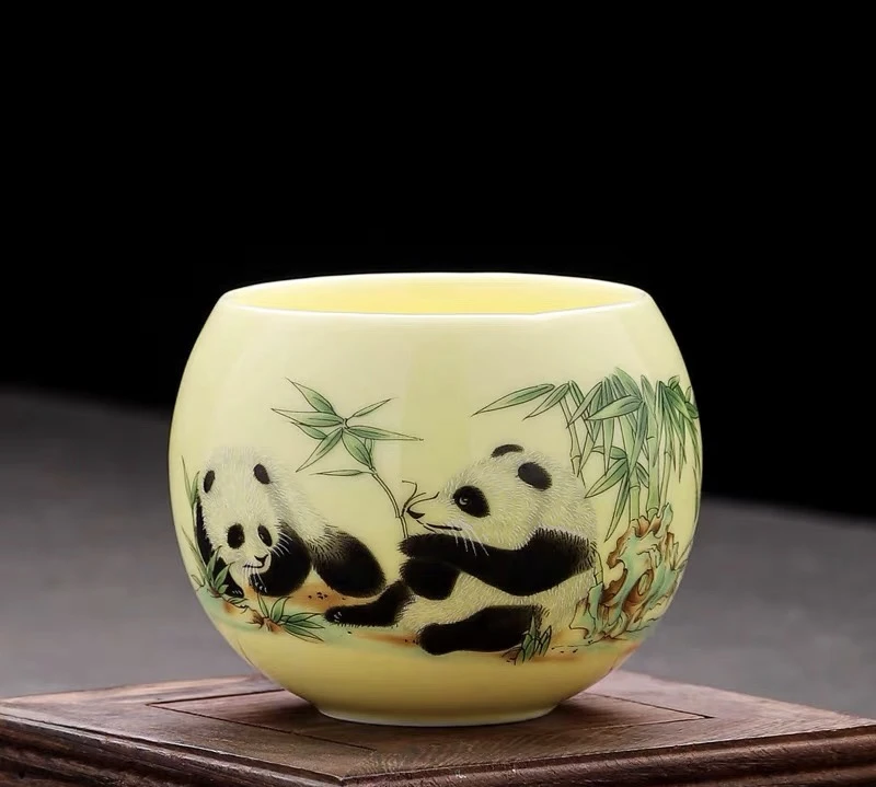 竹抱熊猫茶器主人杯