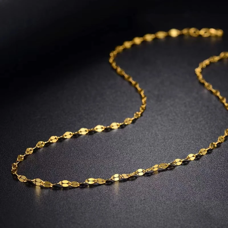 L1051  足金999时尚5G工艺鱼嘴项链
