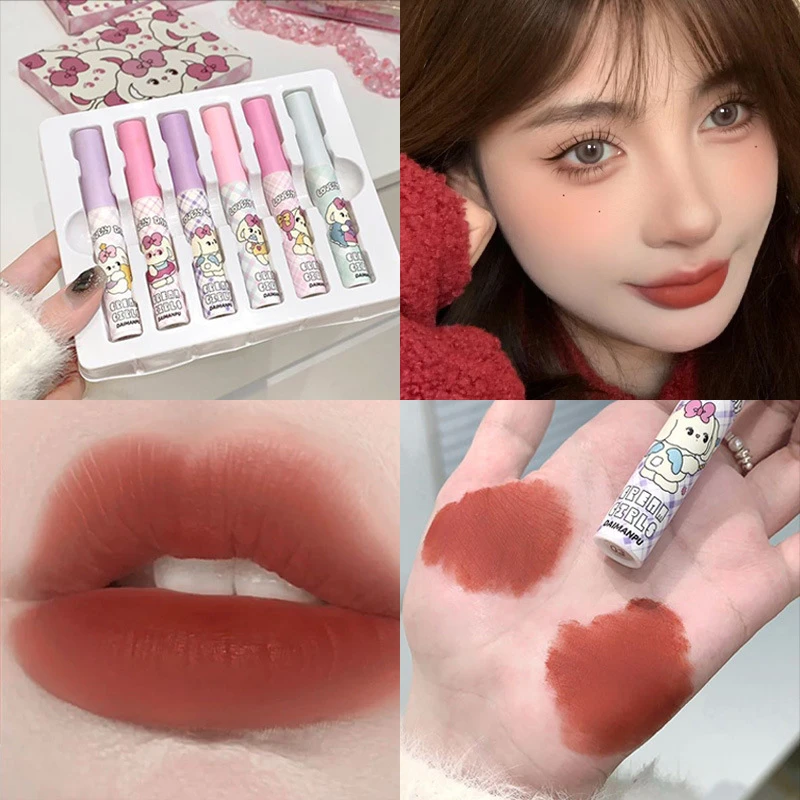 【新西包邮 拍一发六】猫咪软萌丝绒唇釉套装 哑光口红唇釉学生党女