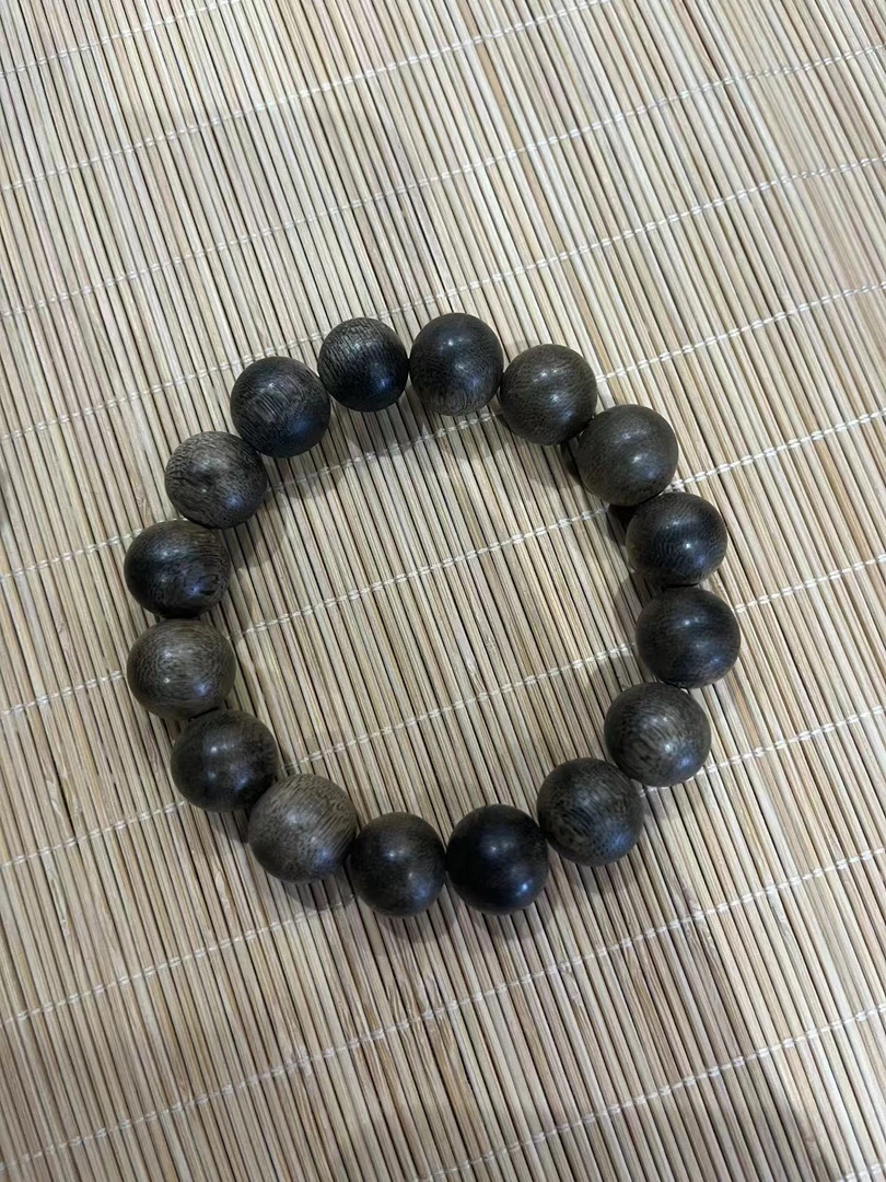 9936老柬埔寨1.4圆珠单圈沉香手串