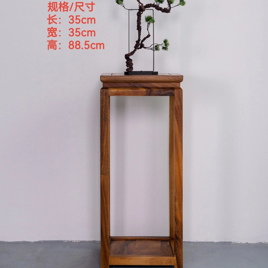 南美胡桃木花架花架置物架花盆架落地精品架实木架茶叶展示架