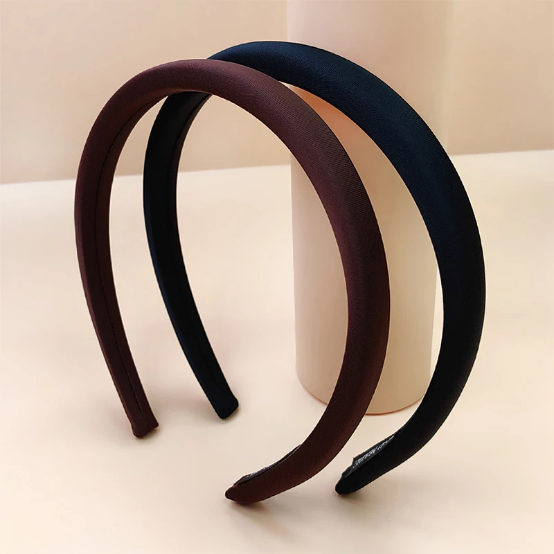 韩版简约海绵细发箍黑色高颅顶碎发发卡气质高颜值百搭纯色头箍