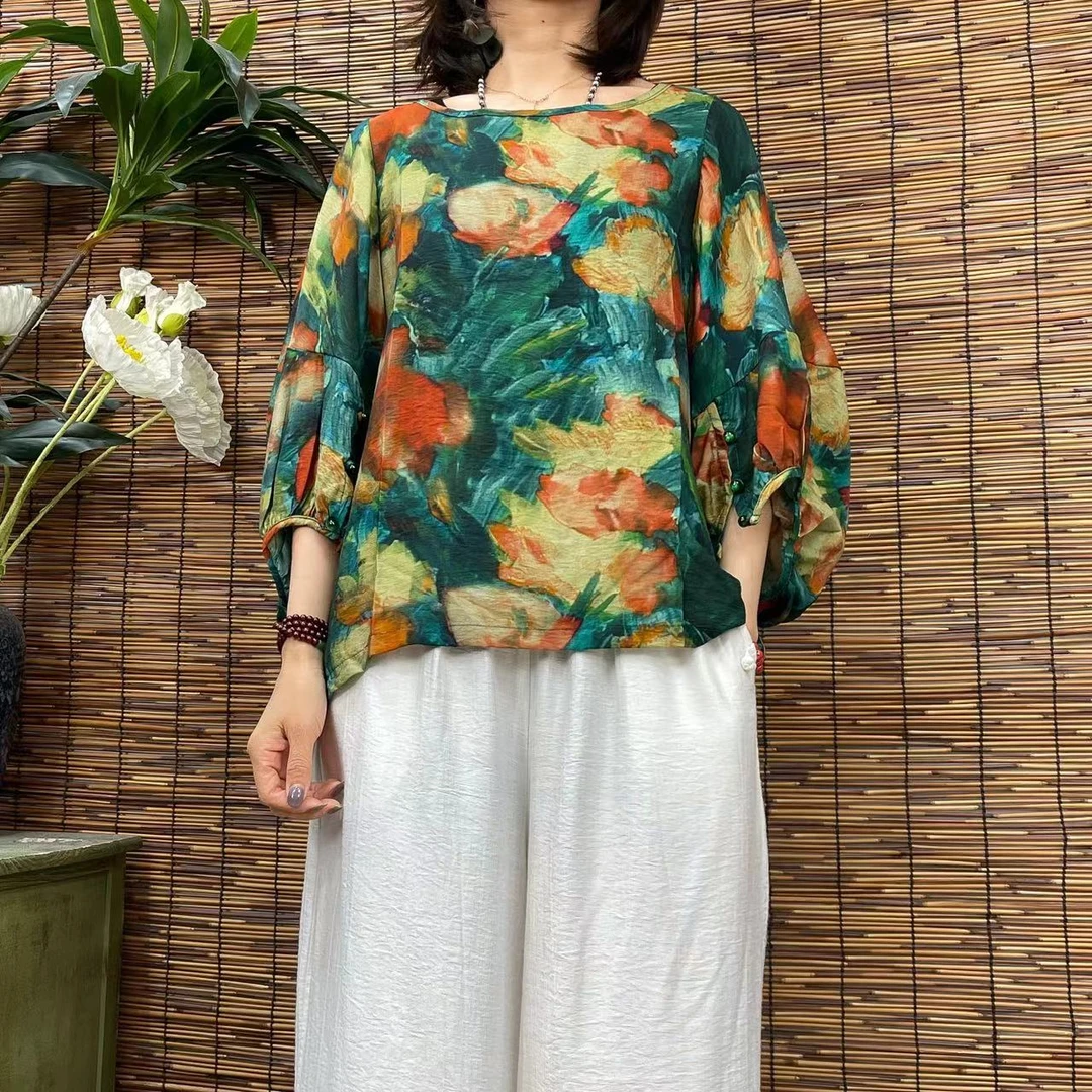 2164新款夏季宽松显瘦优雅气质T恤小衫QZ