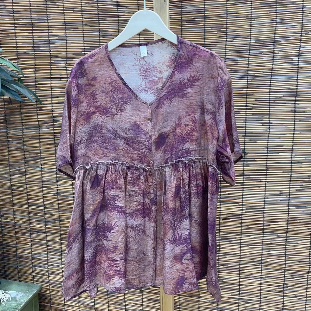 6521新款夏季优雅气质显瘦短袖T恤小衫