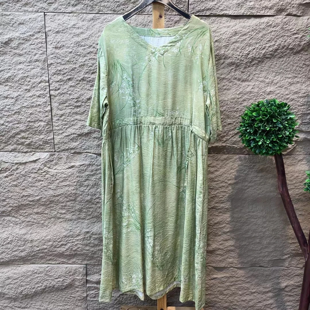 6112新款夏季休闲优雅气质减龄连衣裙QZ