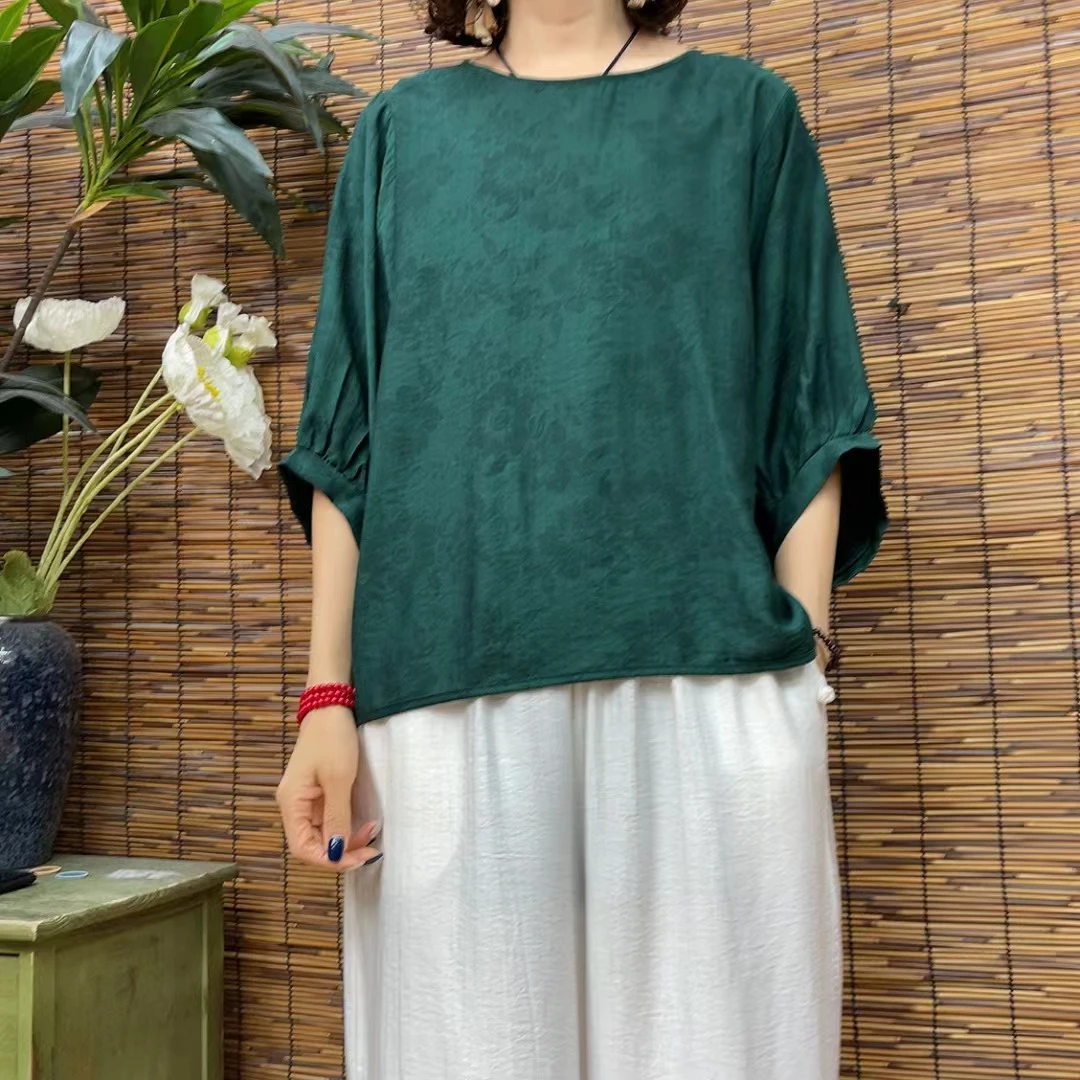 4082夏季新款波点时尚优雅减龄小衫QZ