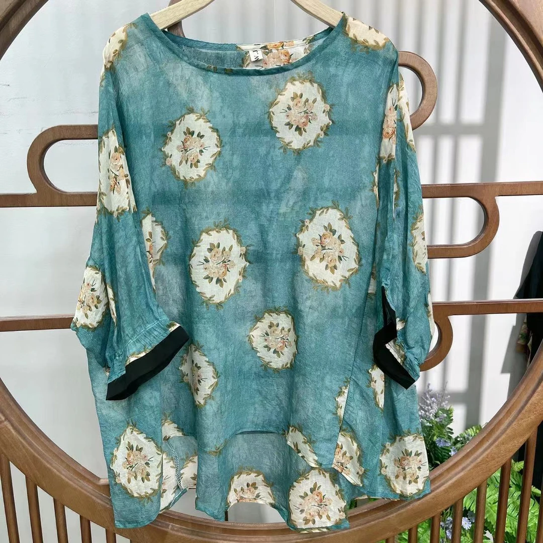 3747新款春夏时尚优雅减龄T恤小衫QZ