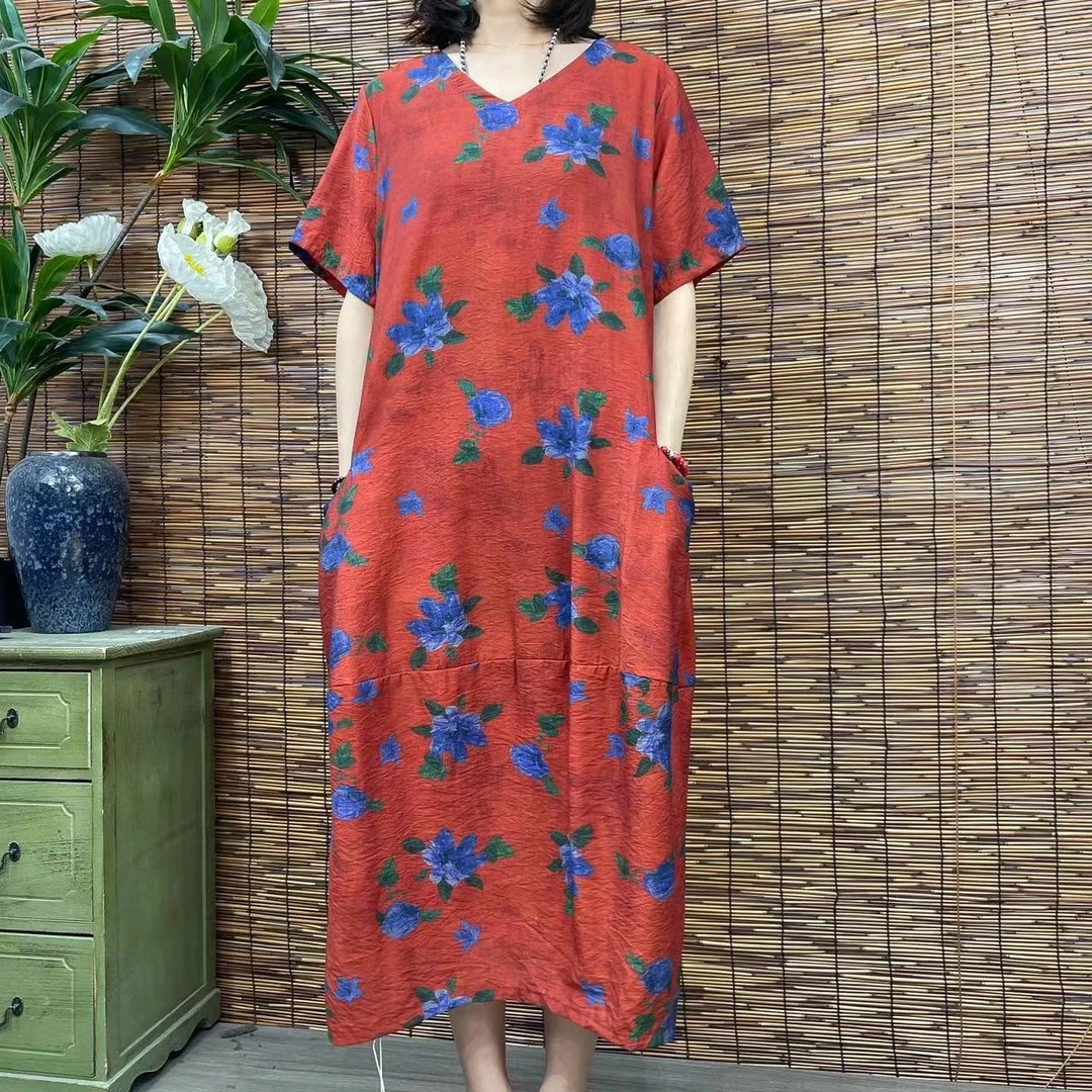 2223新款春夏气质优雅减龄显瘦连衣裙QZ