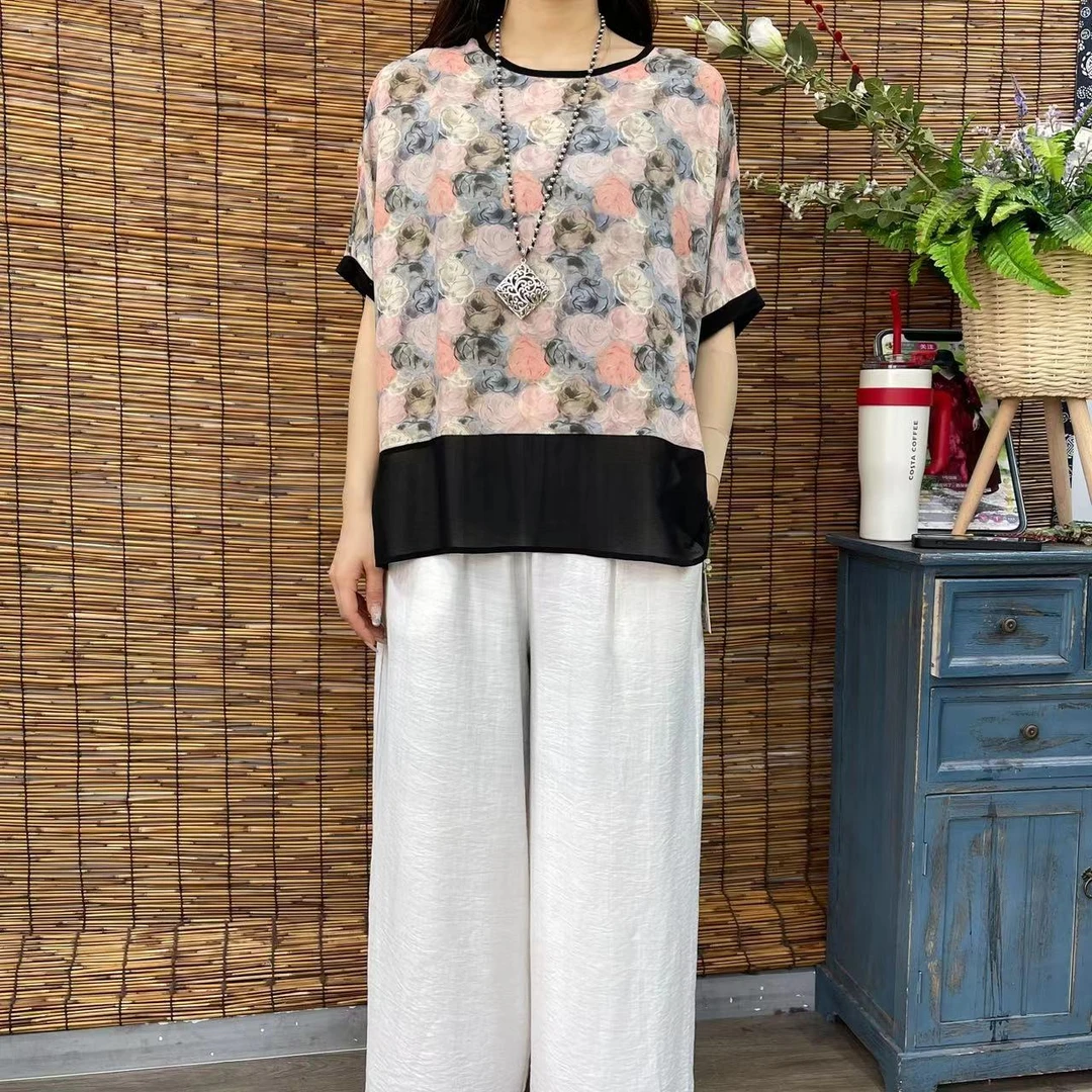 1875新款夏季宽松显瘦优雅气质T恤小衫QZ