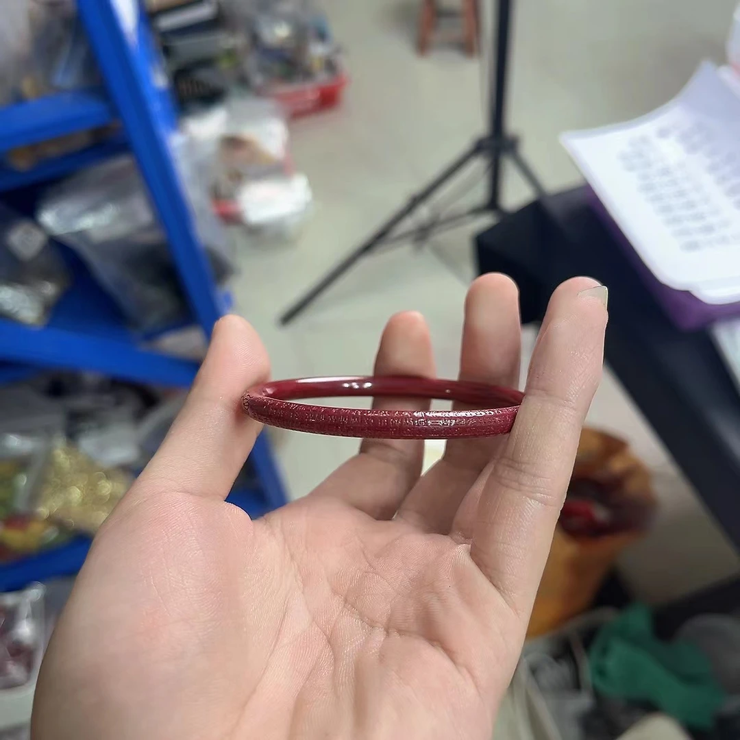 天然辰砂天然朱砂特色手镯 ——多样性发一件