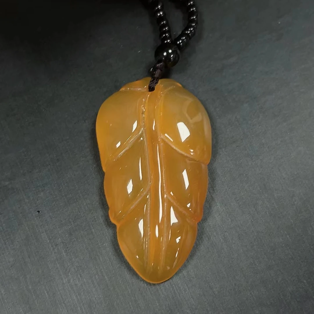天然玛瑙大叶子吊坠 L071—多样性发