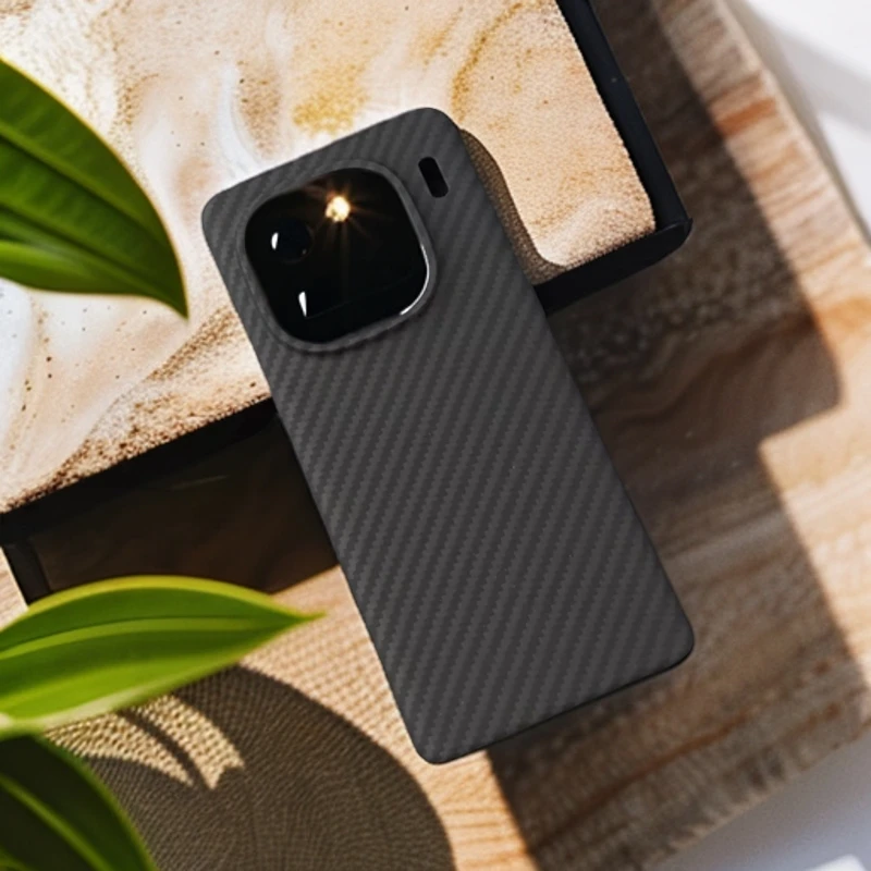 适用IQOO12/pro防摔凯夫拉手机壳简约超轻薄裸机手感全包商务高档