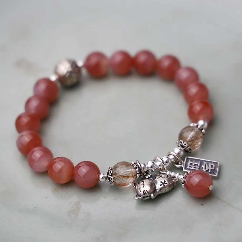 九乐粉盐源猫猫手串170