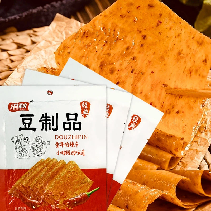豆干零食豆腐干辣条辣片大辣皮好吃网红零食试吃装手工香辣味