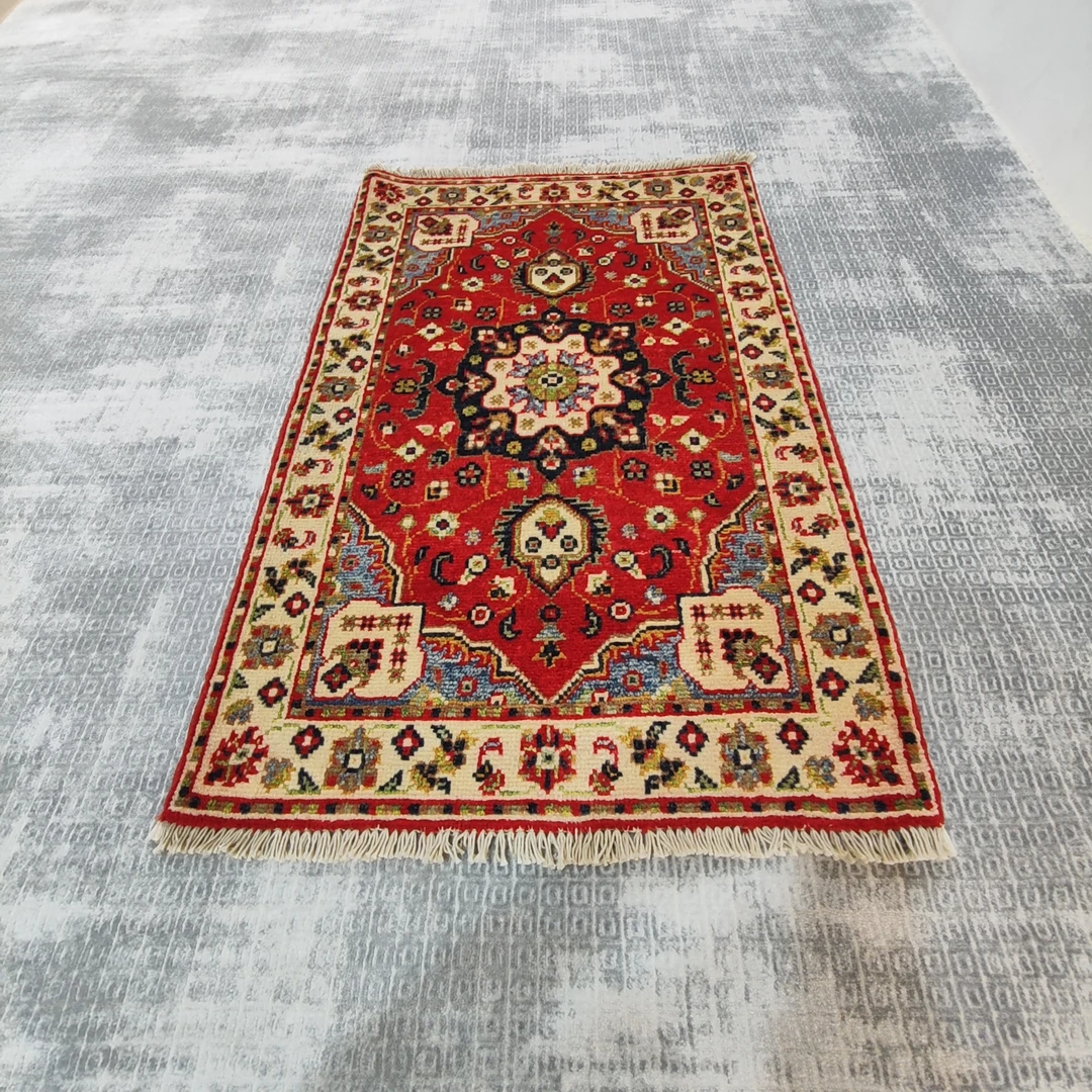 手工编织卧室大面积复古床边毯羊毛地毯波斯家用尺寸0.6米*0.9米