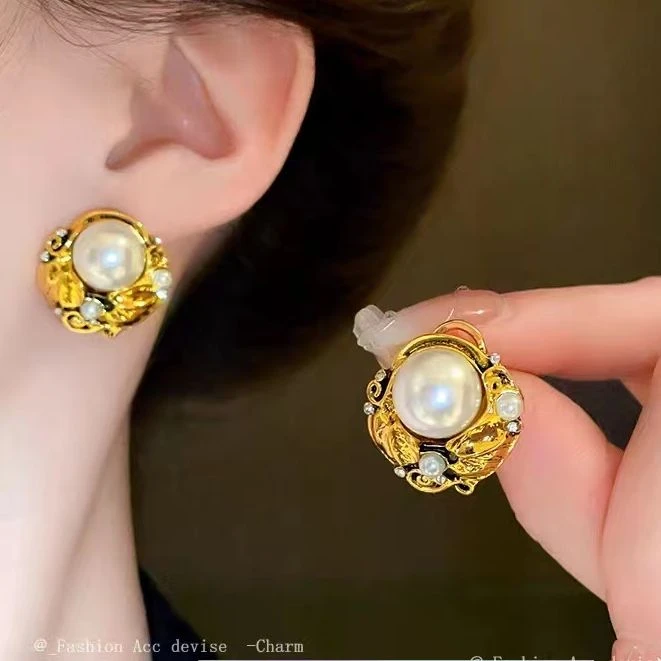 轻奢中古风「5499」耳环女珠珠耳饰高级感小众设计感耳饰