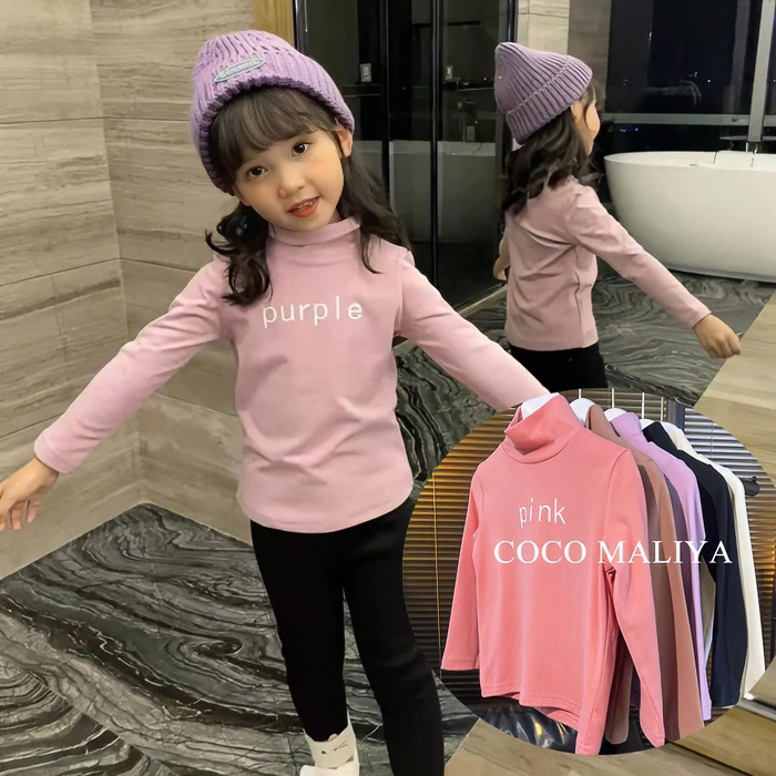 单层【拍1发2】现货 秋季女童韩版单层打底上衣打底衫