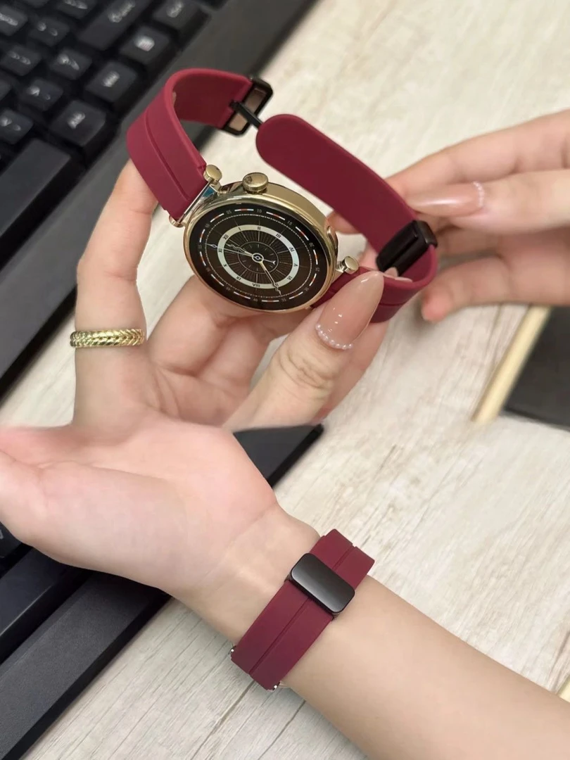 适用华为GT4/3pro表带磁吸扣watch3/4pro硅胶GT2pro亲肤荣耀22mm