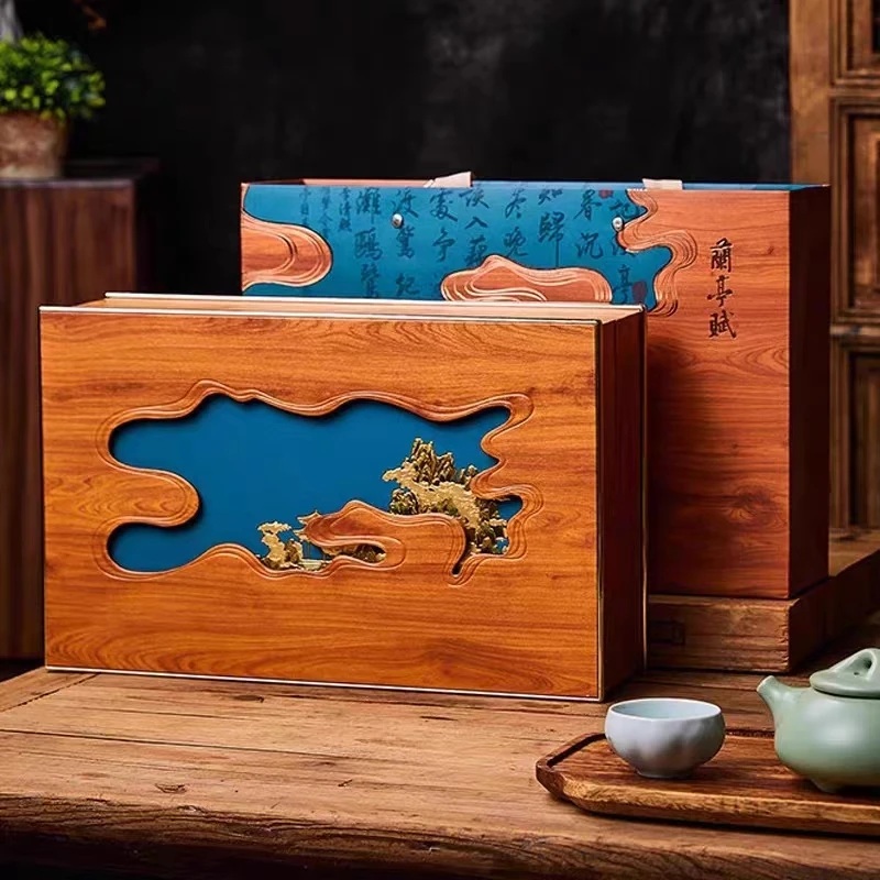 兰亭赋年货礼盒装毛尖豆花香2023年绿茶茶叶陶瓷罐过节高档送礼