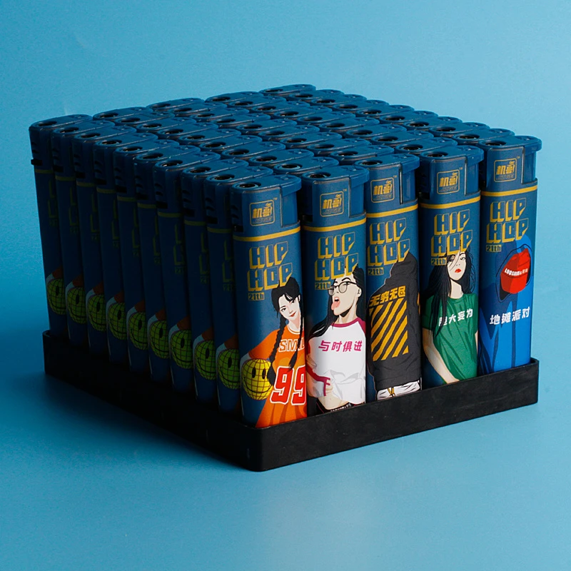 龙顺实用防风打火机耐用一次性打火机厂家直销时尚电子按压使用