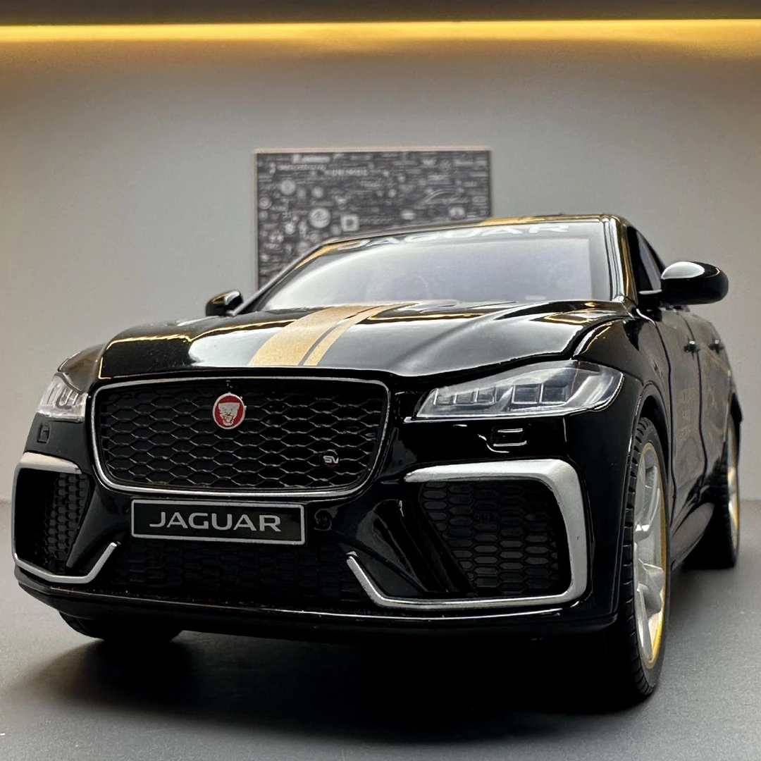 新款捷豹F-PACE1:24合金汽车模型车载收藏摆件多功能潮玩越野车