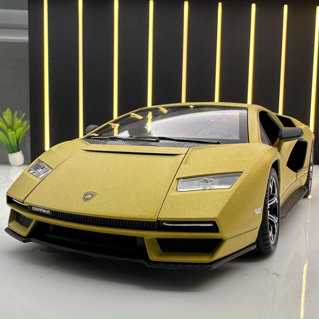 潮玩合金汽车模型1:24兰博基尼LP800 收藏摆件声光开门玩具跑车