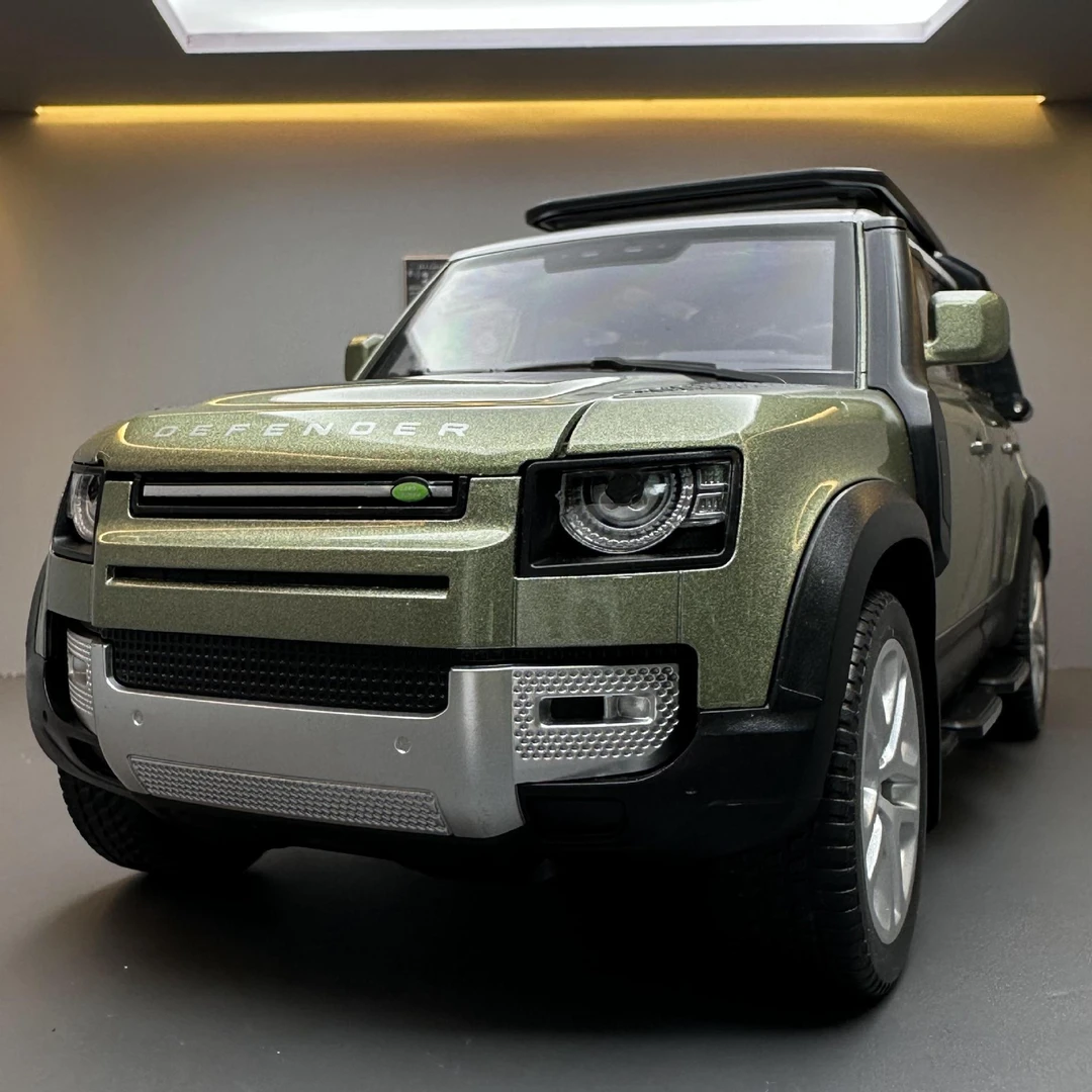 新款 1:18路虎卫士 合金汽车模型 收藏摆件 声光避震 豪车越野车