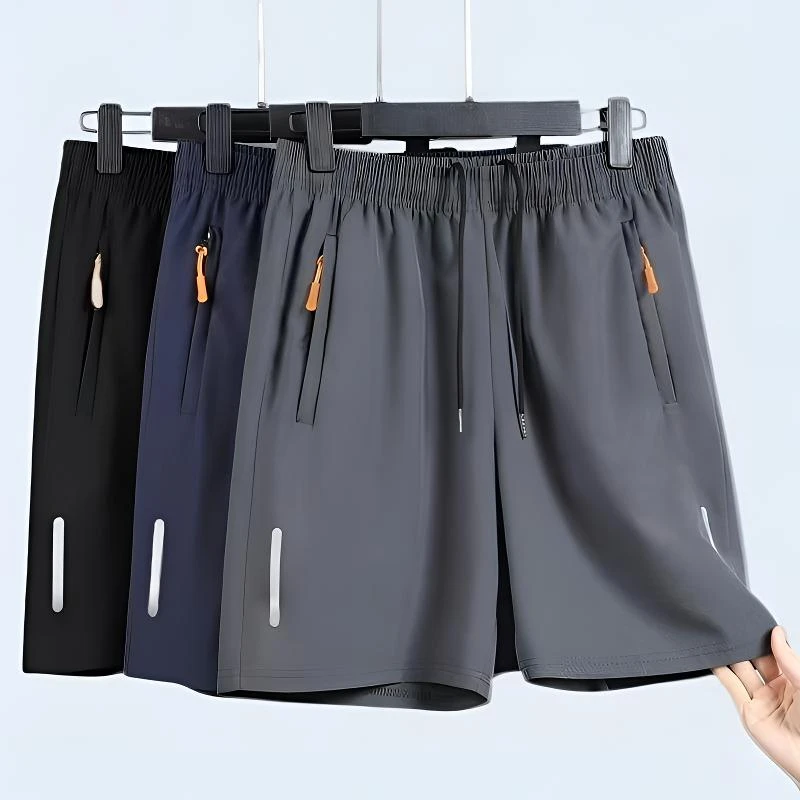 宽松短裤男士夏季薄款透气冰丝速干裤百搭休闲情侣大码五分裤潮流