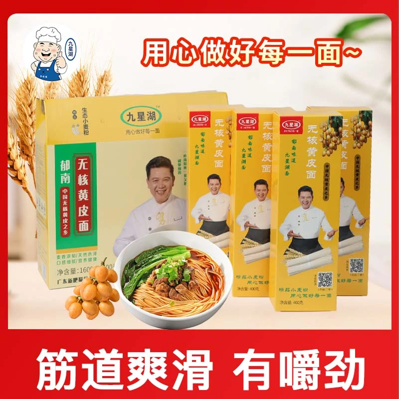九星湖蔬菜面黄皮鸡蛋面营养早餐面条优选劲道新鲜健康挂面礼盒装