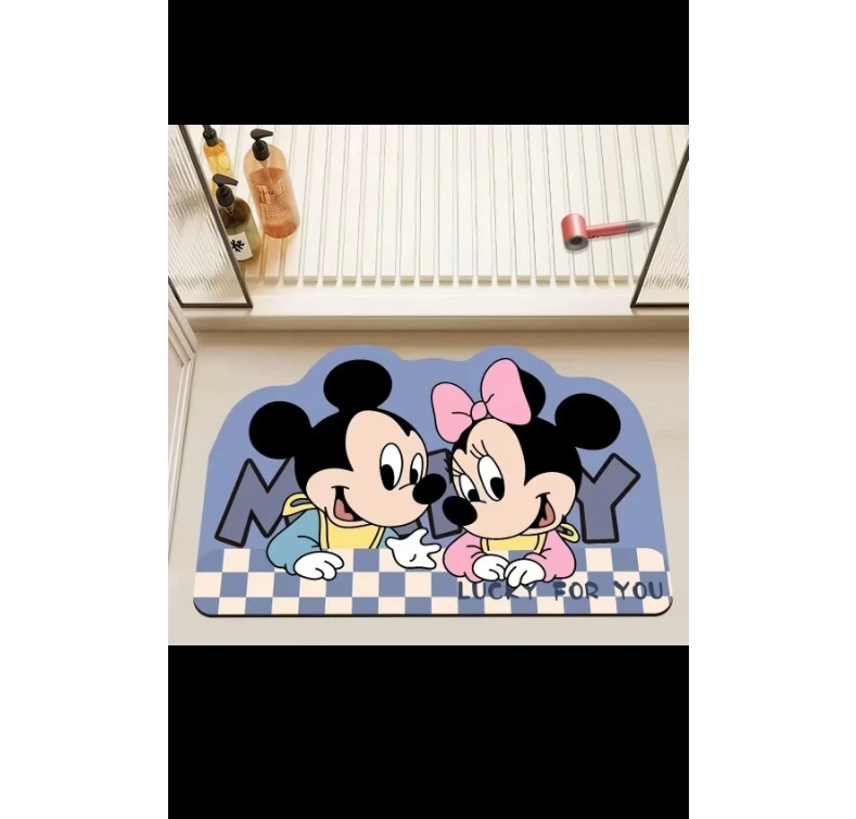 【两个装】40*60cm硅藻泥地垫浴室卫生间儿童吸水可爱装异形房间