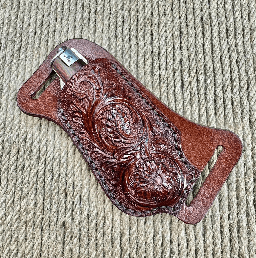 简师傅超级鹰隼瑞粉限量版植鞣皮包水果刀手工刀家用户外收藏刀包