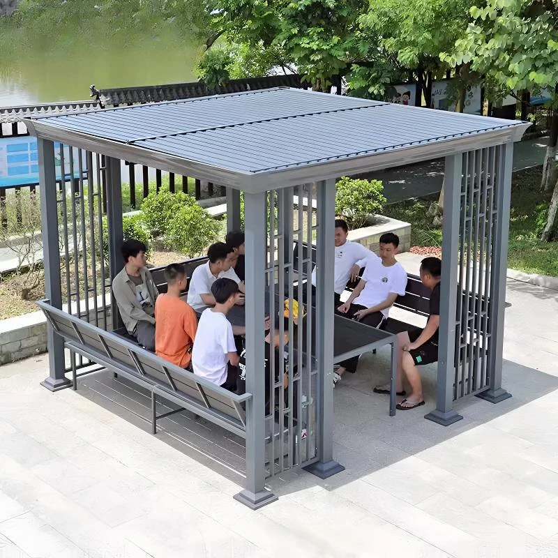 户外庭院凉亭阳光房遮阳雨棚别墅花园露台室外休闲亭子新中式简易