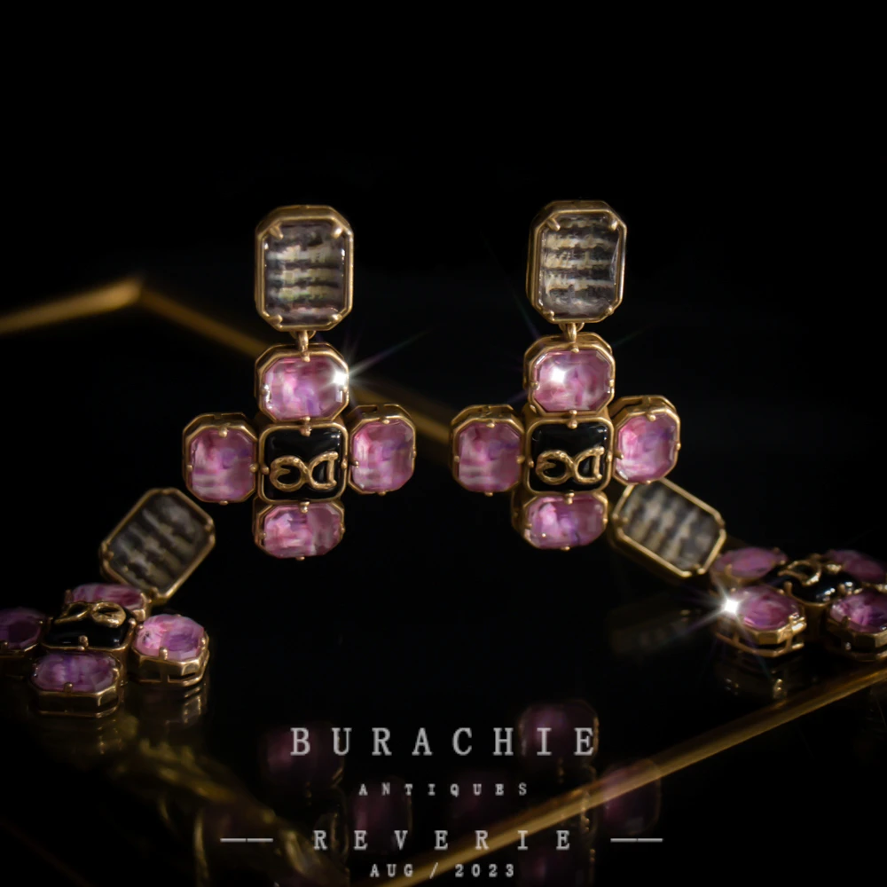 铜合金仿水晶耳饰 【8381】周年珍藏英｜经典原标克拉款CrownFrett