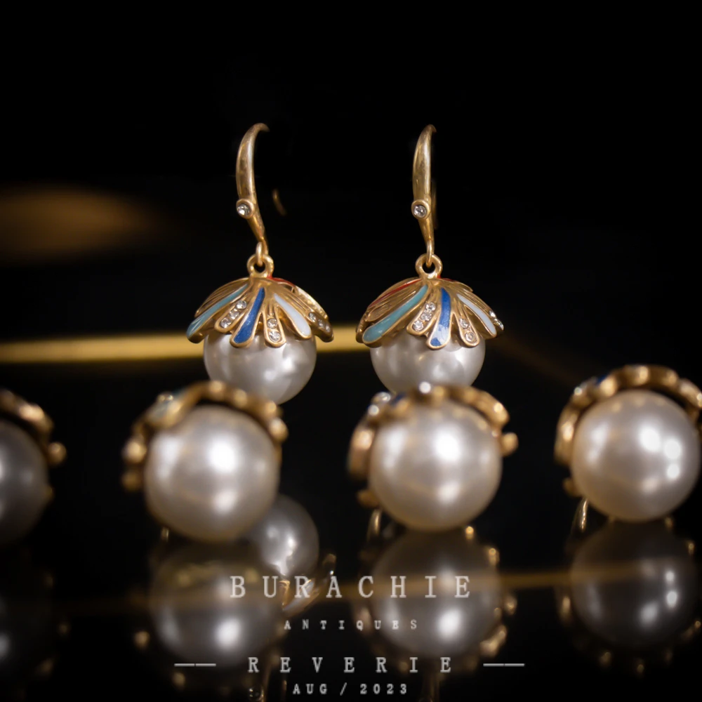 铜合金仿珍珠耳饰 【1430】周年珍藏英｜经典原标克拉款CrownFrett