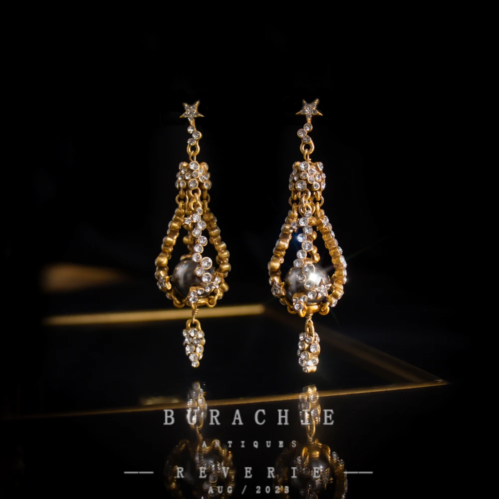 铜合金仿水晶耳饰 【7629】周年珍藏英｜经典原标克拉款CrownFrett